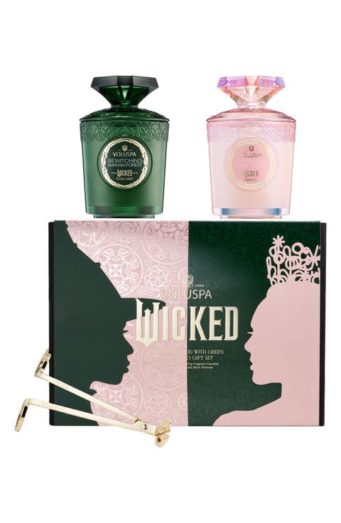 "Wicked" Pink Goes Good With Green Candle Duo
