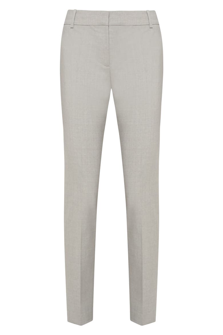Straight Leg Stretch Wool Trousers, Alternate, color, LIGHT GREY MELANGE