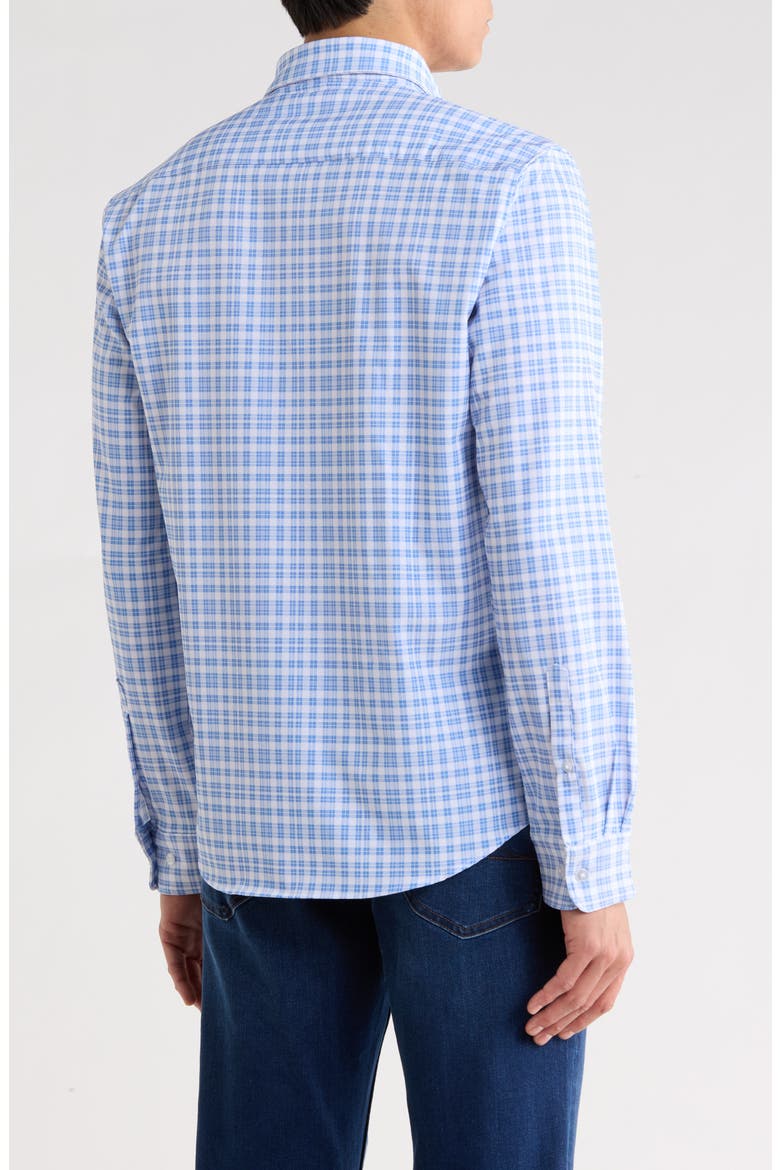 Plaid Stretch Dress Shirt, Alternate, color, WHITE