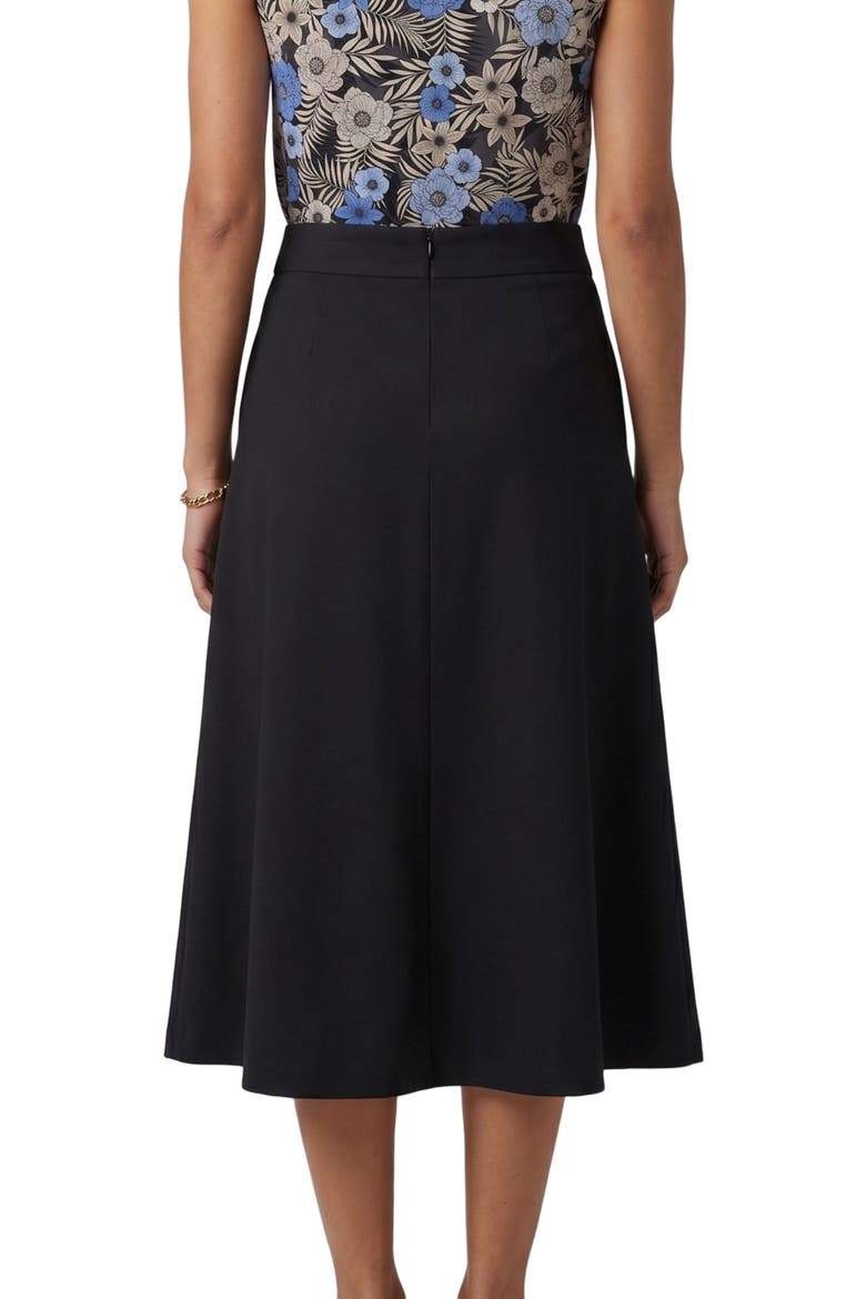 Womens Midi Skirt, Alternate, color, BLACK