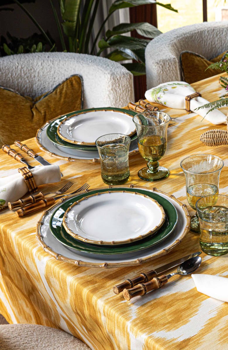 Juliska Bamboo Ceramic Dessert/Salad Plate, Alternate, color, Whitewash/ Bamboo Natural