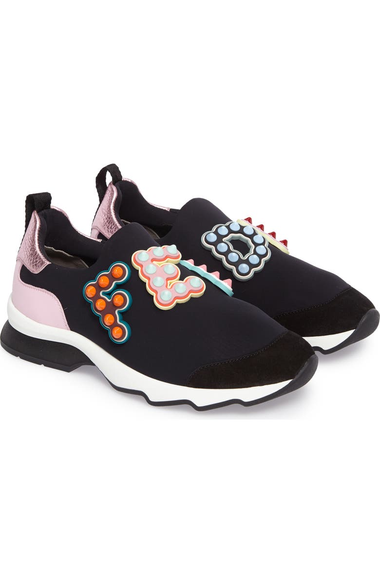 Fendi Logo Slip-On Sneaker, Main, color,