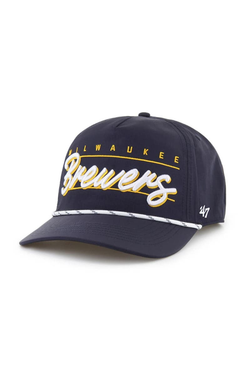 '47 Men's '47  Navy Milwaukee Brewers Condor Hitch Adjustable Hat, Main, color, 