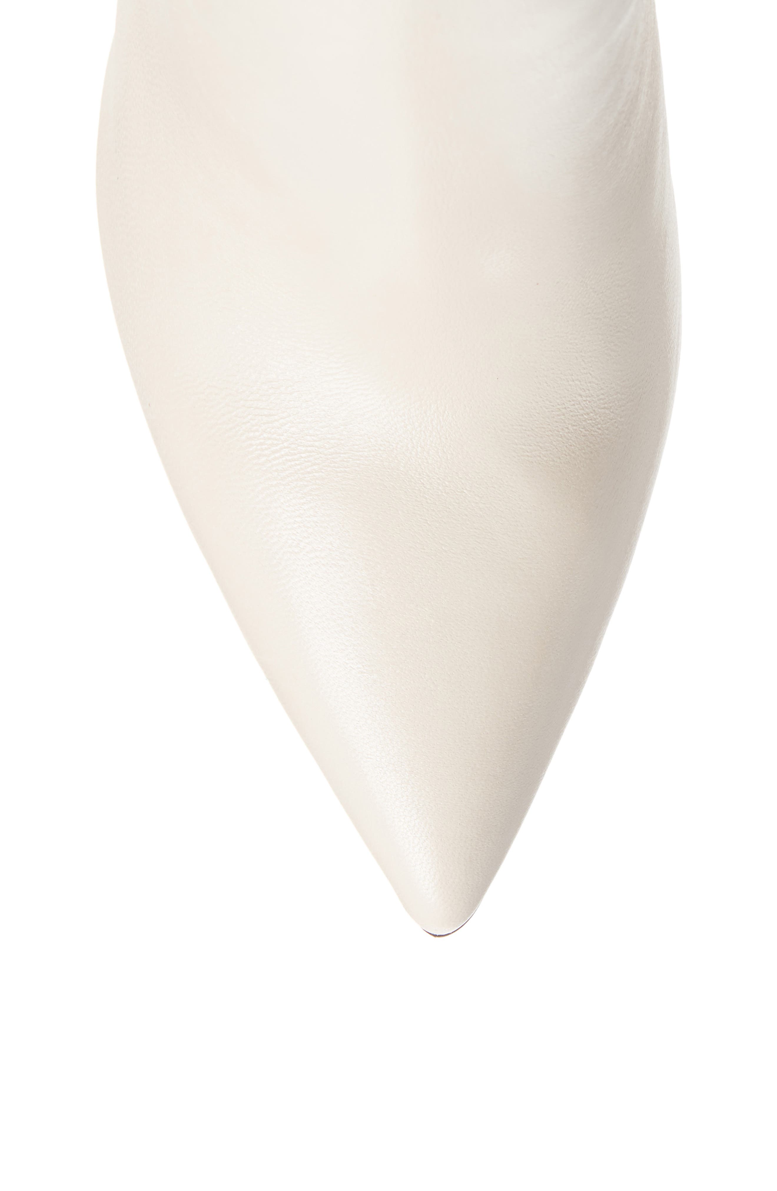 Showbiz Pointed Toe Knee High Boot, Alternate, color, BONE LEATHER