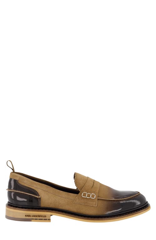 Karl Lagerfeld Paris White Label Penny Loafer In Cognac