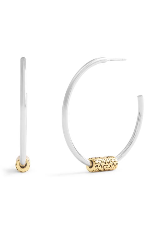 Quilted Tube Hoop Earrings