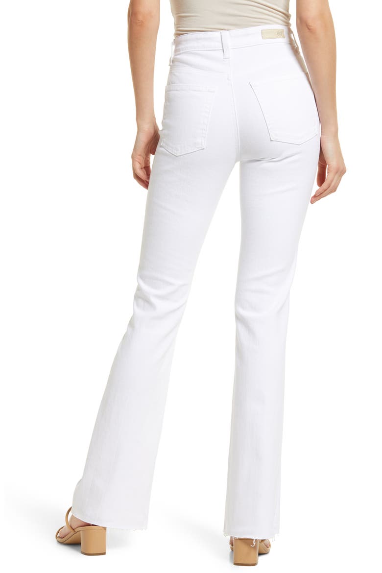 Alexxis High Waist Flare Leg Jeans, Alternate, color, AUTHENTIC WHITE