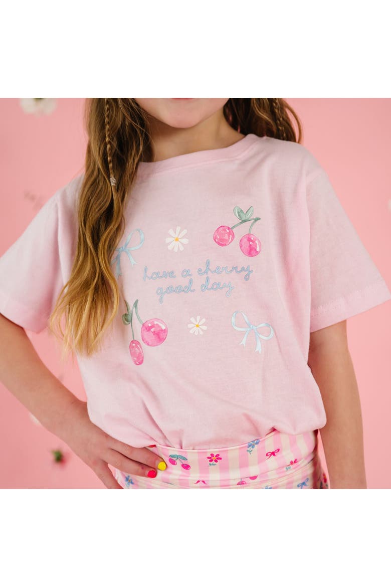Cherry Good Day Short Sleeve T-Shirt, Alternate, color, Ballet Pink