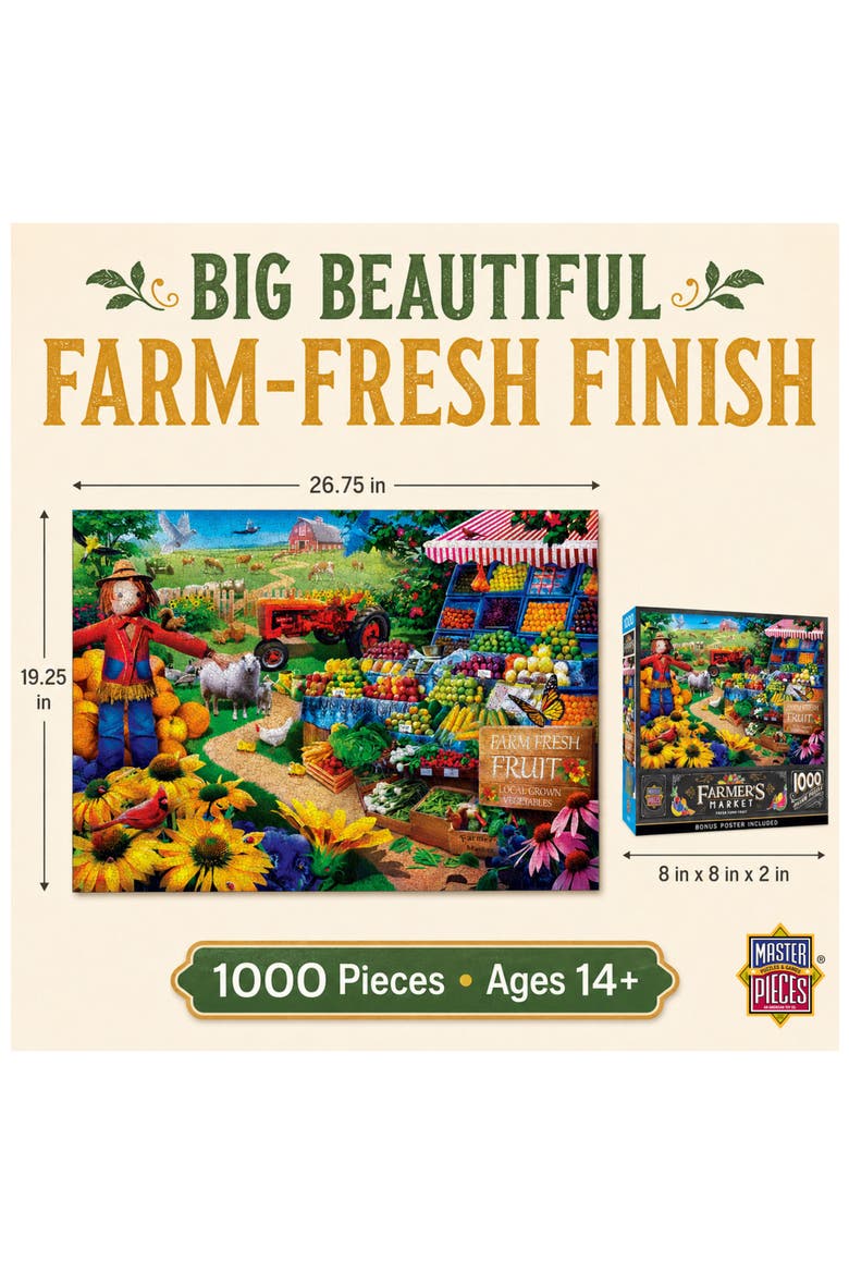 1000 Piece Jigsaw Puzzle - Fresh Farm Fruit - 19.25"x26.75", Alternate, color, Multicolor
