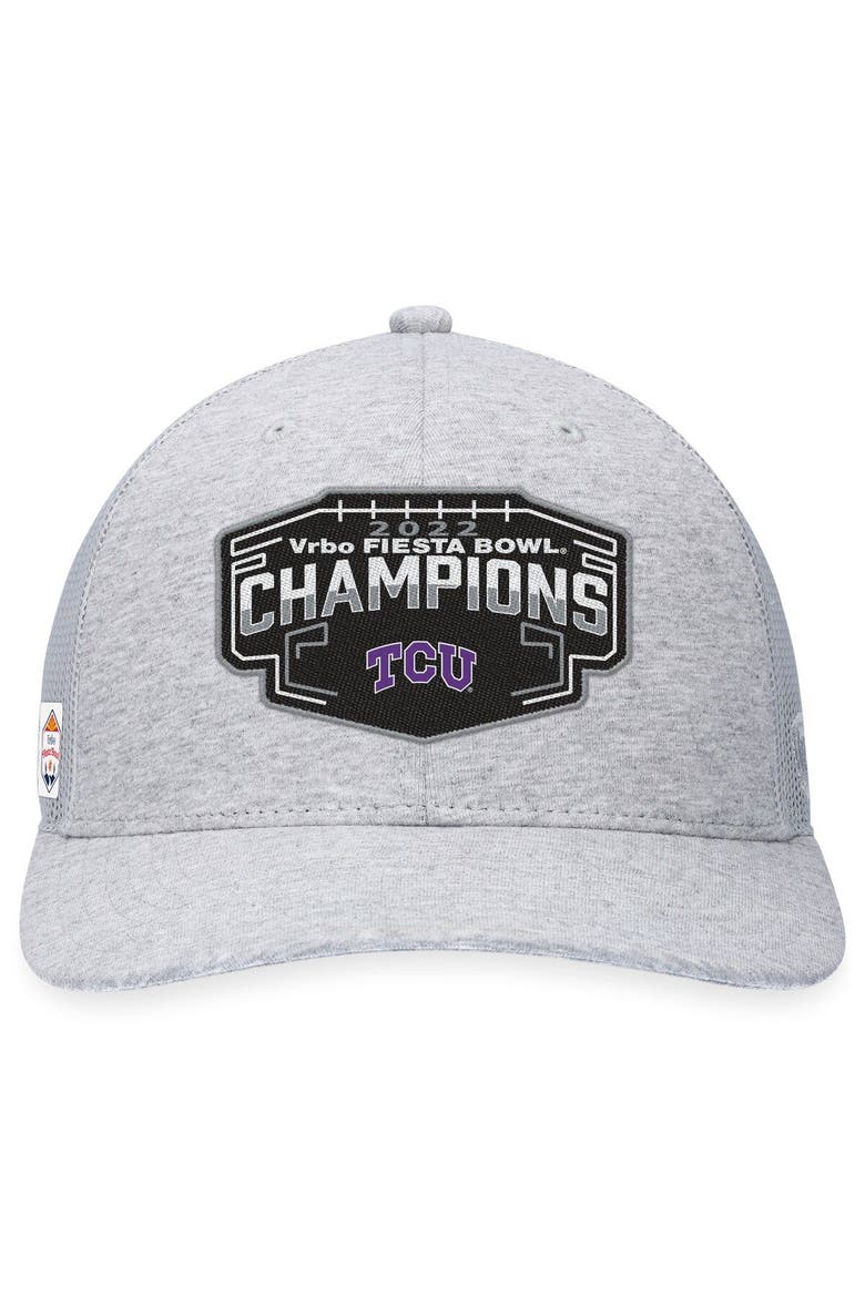 Men's Top of the World  Heather Gray TCU Horned Frogs College Football Playoff 2022 Fiesta Bowl Champions Adjustable Hat, Alternate, color, Heather Gray