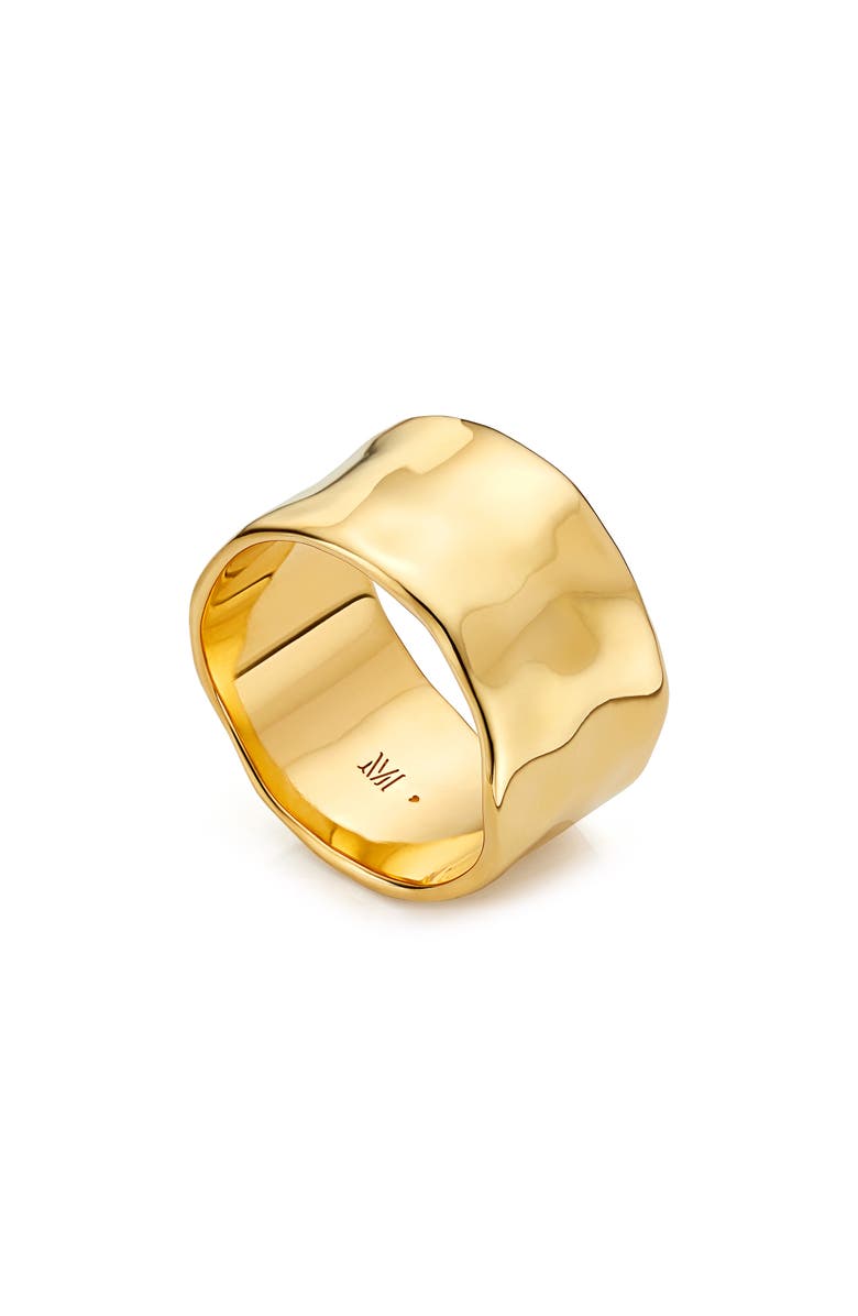 Monica Vinader Siren Muse Wide Ring, Main, color, Yellow Gold