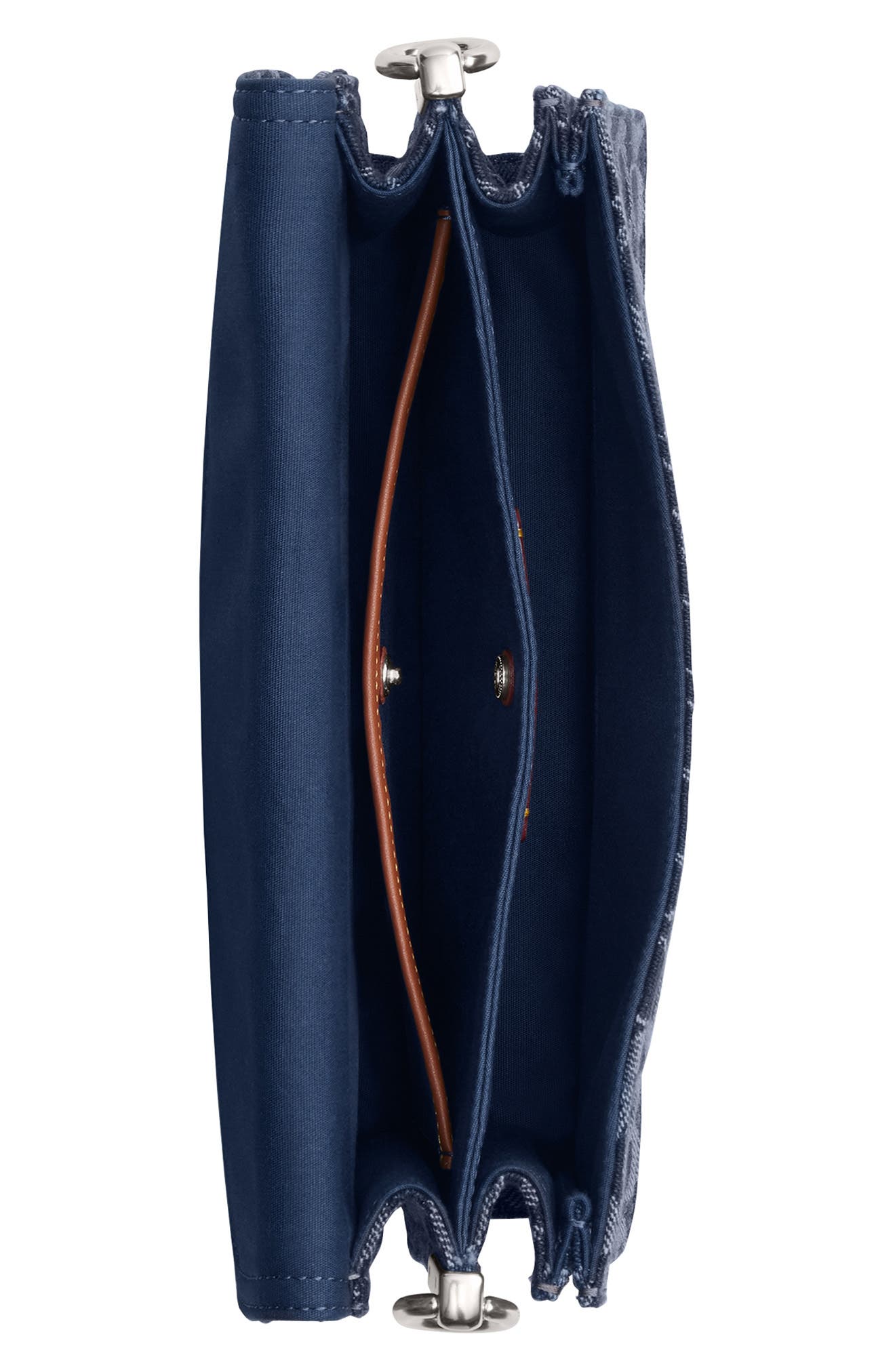 COACH Signature Chain Denim Shoulder Bag, Alternate, color, 