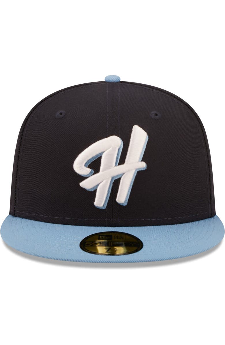 New Era Men's New Era Navy Hillsboro Hops Authentic Collection 59FIFTY Fitted Hat, Alternate, color, Navy