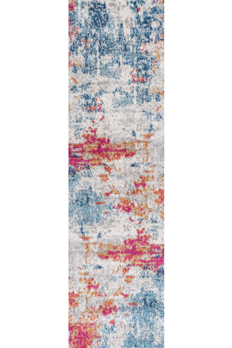 Sunset Modern Abstract Area Rug, Alternate, color, Blue/Multi