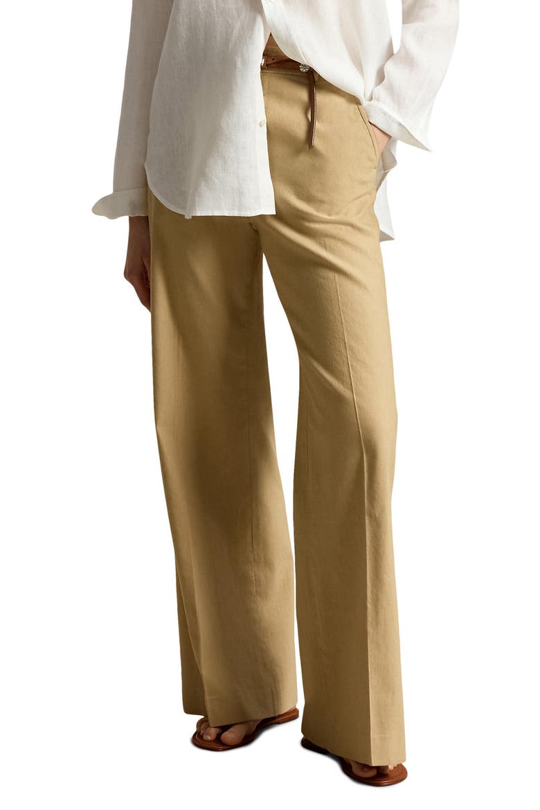 Beaton Wide Leg Pants, Main, color, BEIGE