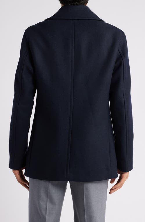 Hugo Boss Boss Clay Stretch Wool Blend Peacoat In Dark Blue