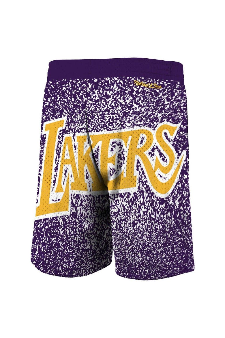 Men's Mitchell & Ness Purple Los Angeles Lakers Hardwood Classics Jumbotron Sublimated Shorts, Alternate, color, Purple