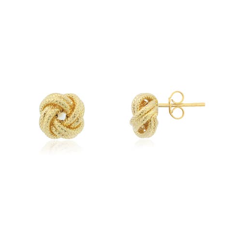 Textured Rope Knot Stud Earrings
