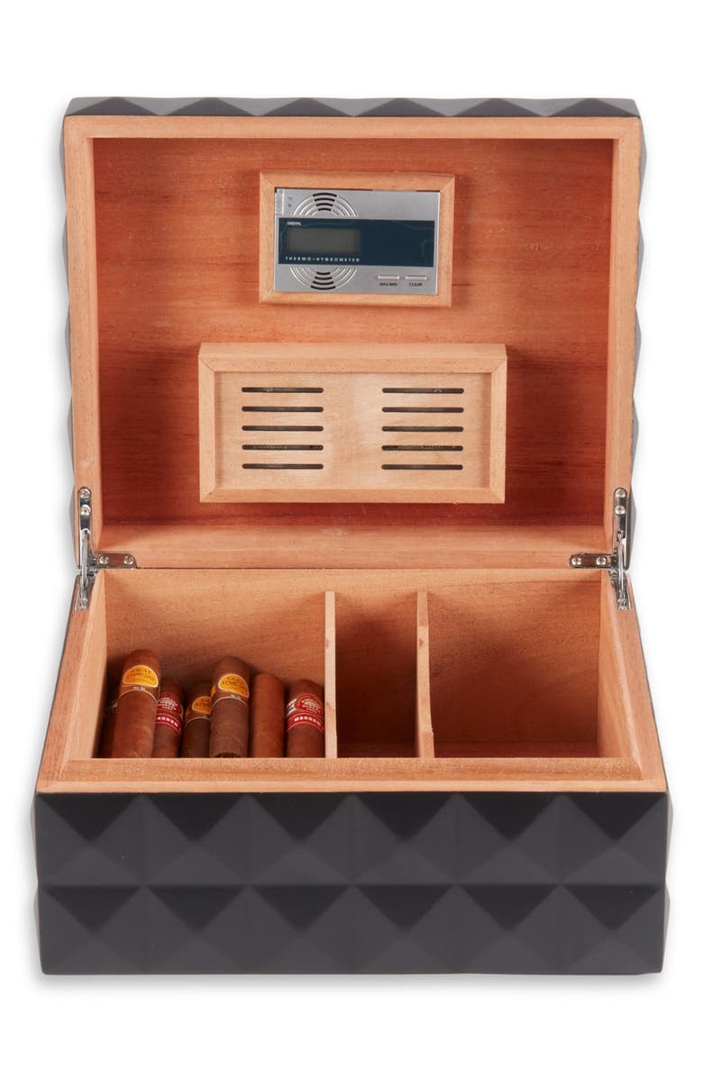 Bey-Berk Pyramid Cigar Humidor, Alternate, color, Black