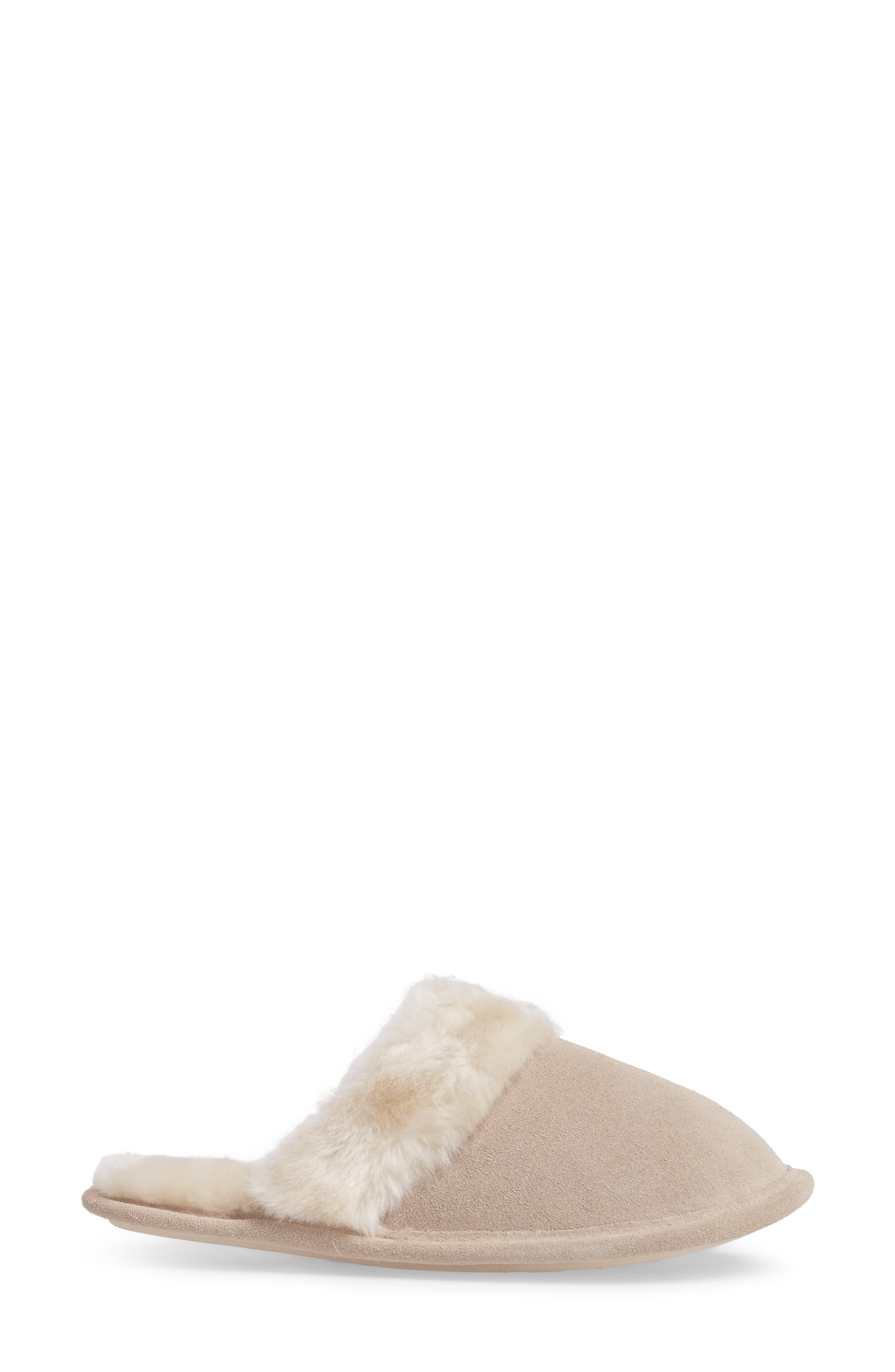 Pammy Faux Fur Slipper, Alternate, color, SAND SUEDE