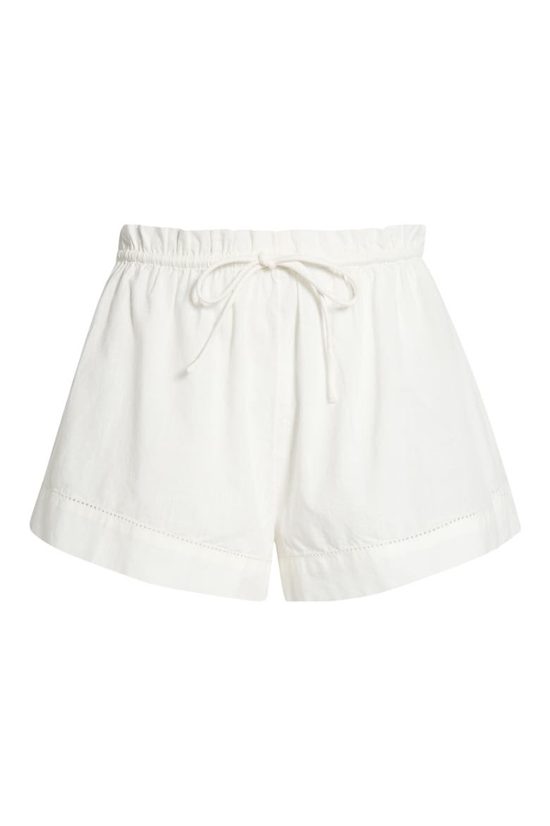 Orphee Cotton Pajama Shorts, Alternate, color, ECRU