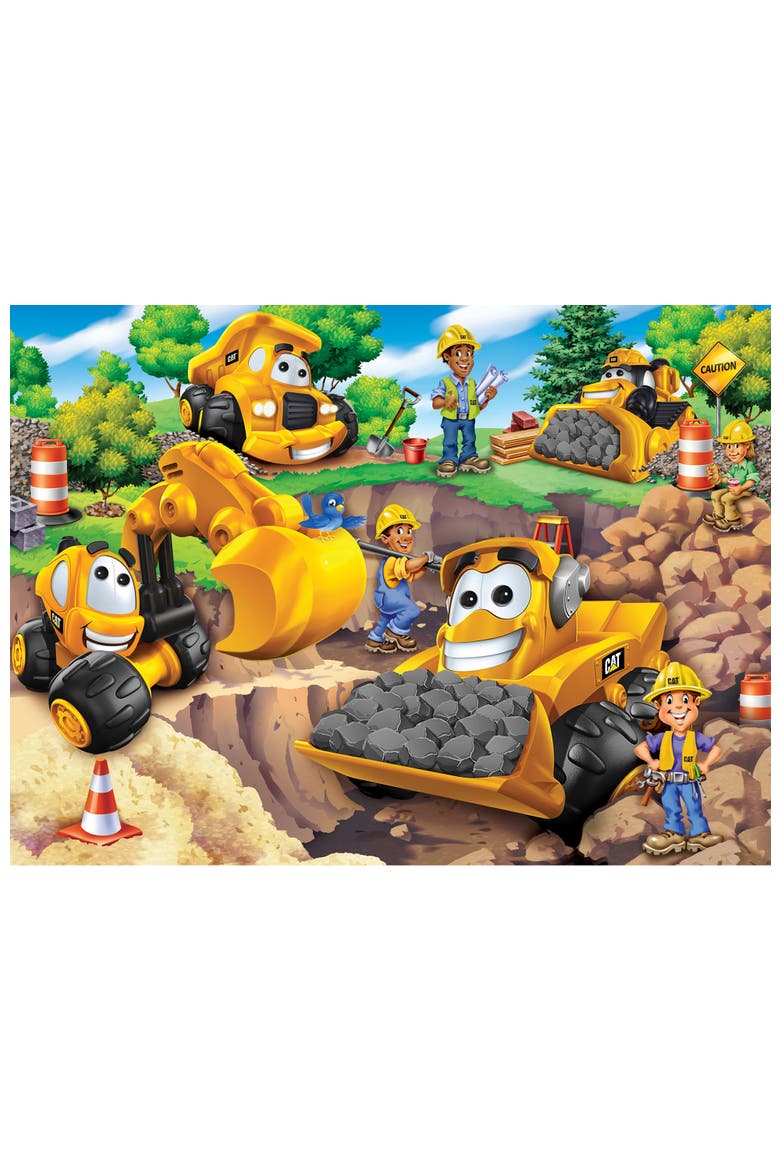 CAT On the Job Site 100 Piece Puzzle, Alternate, color, Multicolor