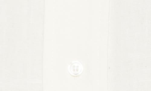 Alexia Admor Amber Oversize Long Sleeve Linen Button-up Shirt In Ivory