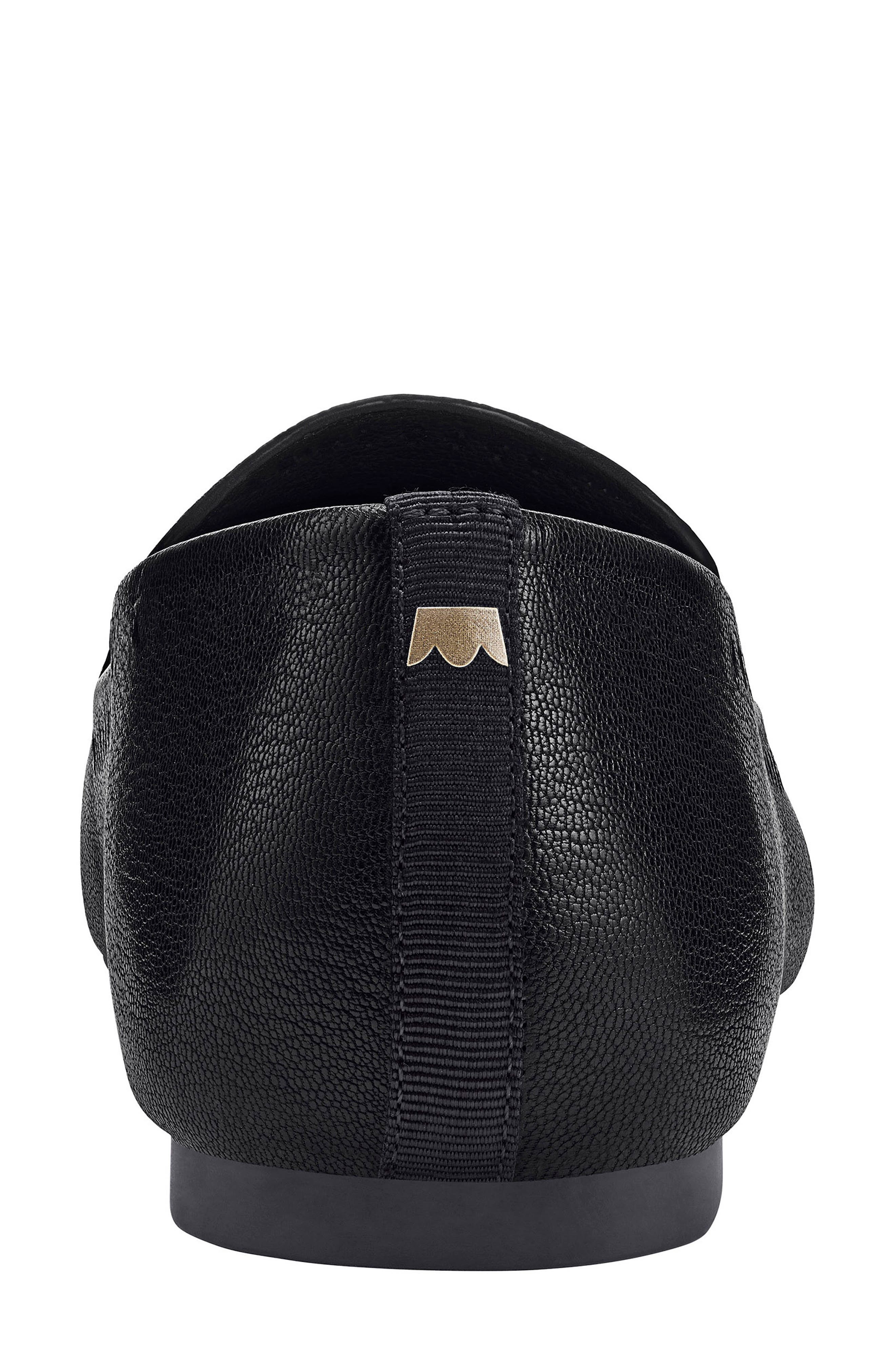 Starling Leather Flat, Alternate, color, JET LEATHER