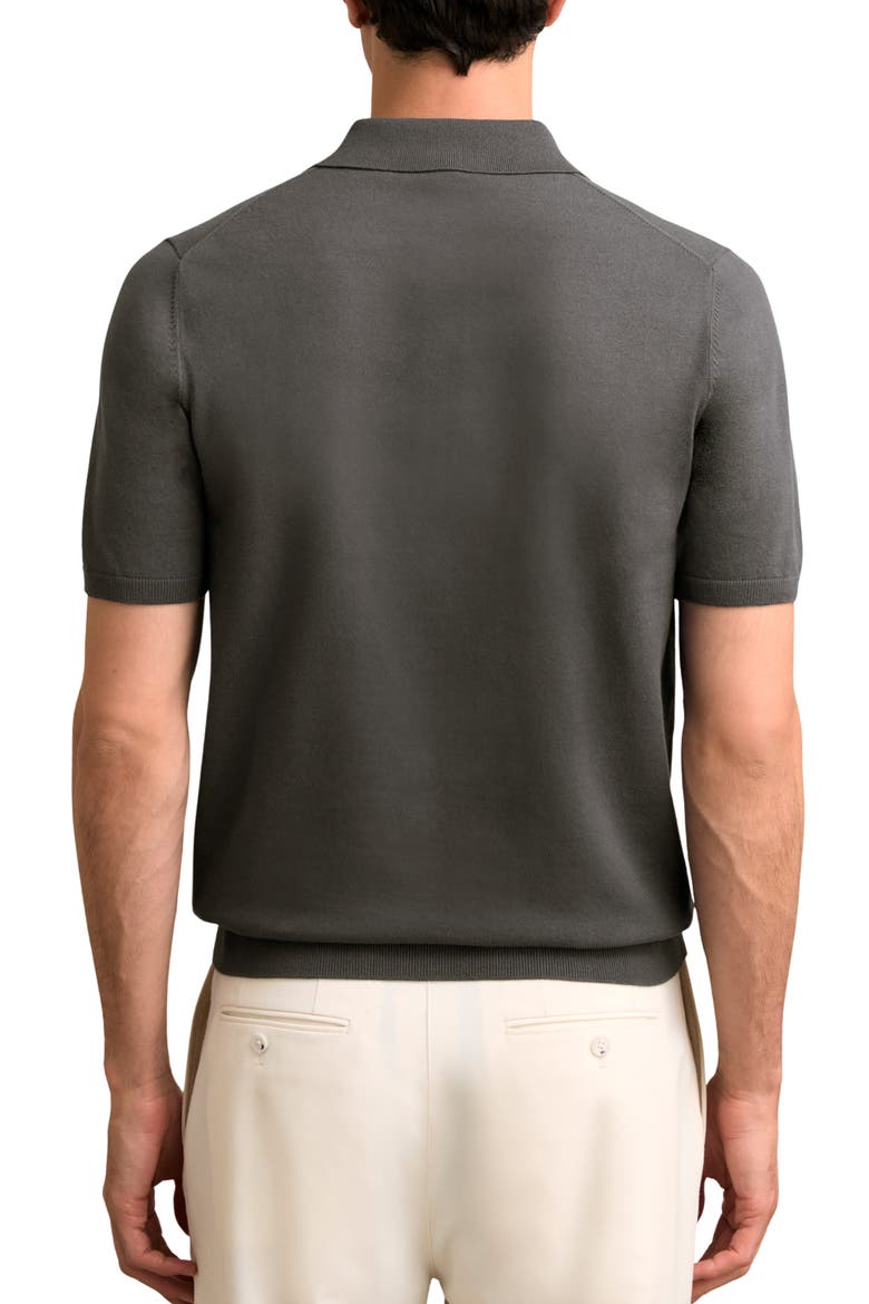 Finch Heathered Polo Sweater, Alternate, color, INDIGO BLUE