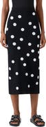 Akris punto Polka Dot Jacquard Knit Pencil Skirt