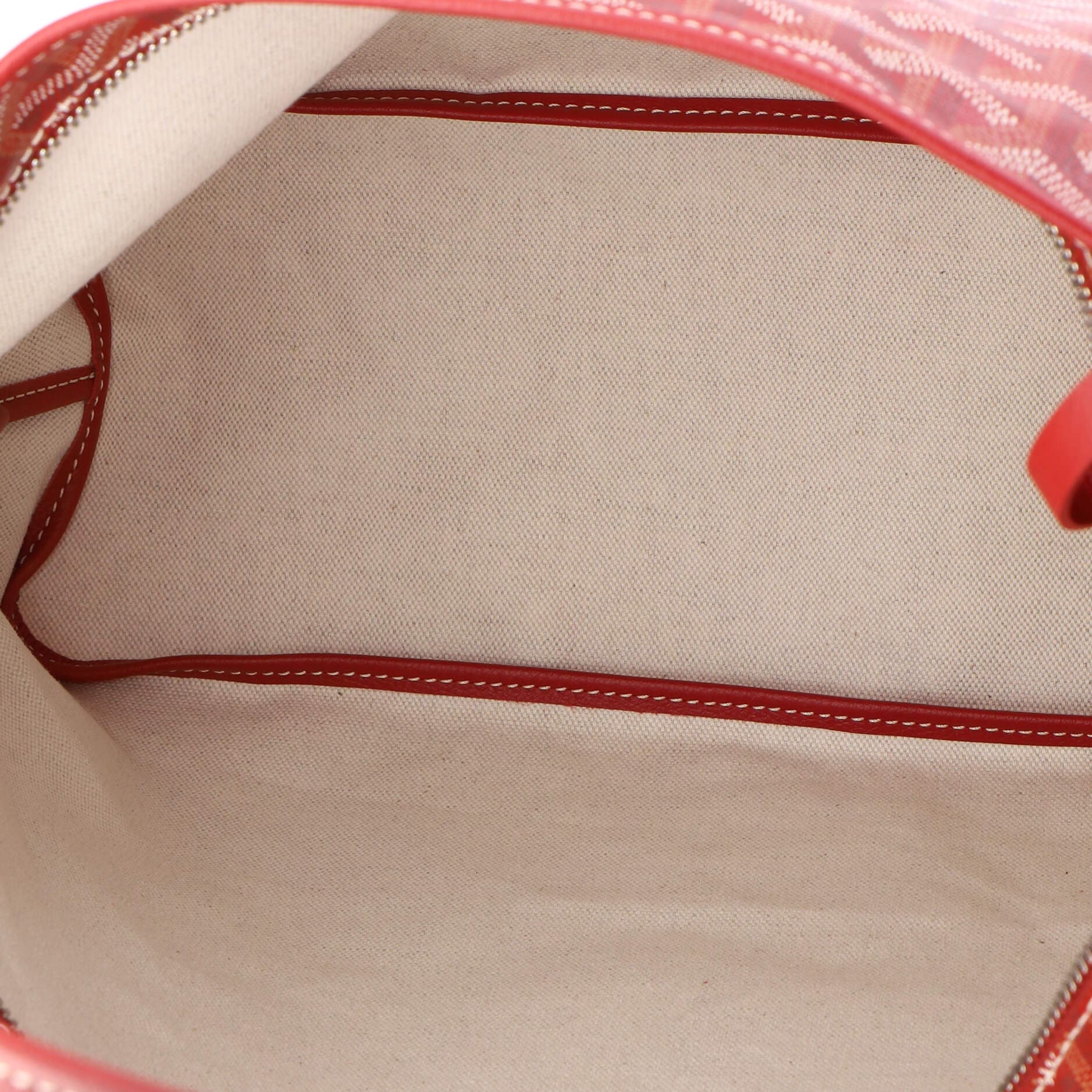 Pre-Owned Goyard Boheme Hobo Coated Canvas, Alternate, color, Red