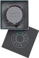 Caputo & Co. Men's Contrast Edge Leather Bracelet