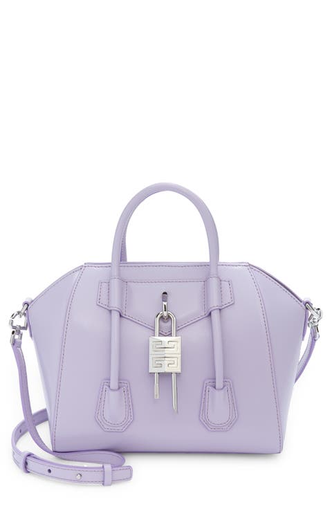 Mini Antigona Lock Leather Satchel