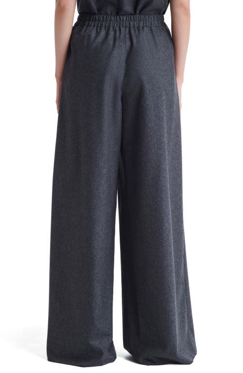 Twp Eva Stretch Wool Wide Leg Pants In Gray