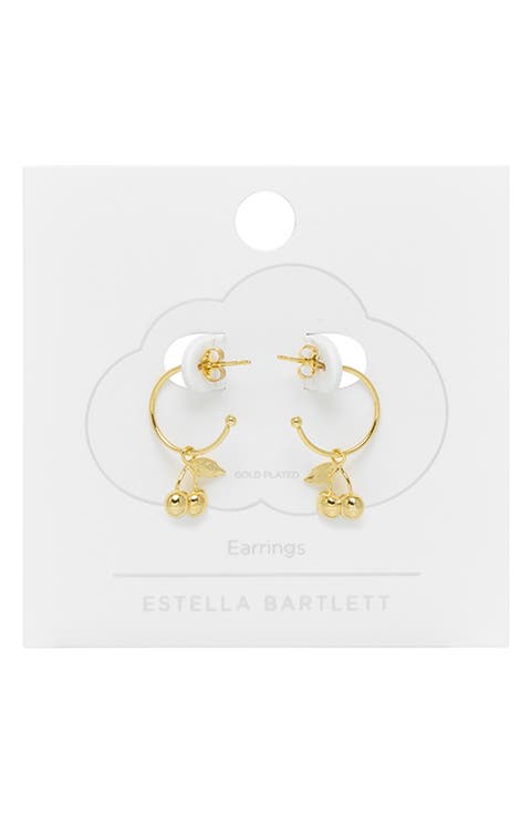 Cherry Charm Drop Earrings