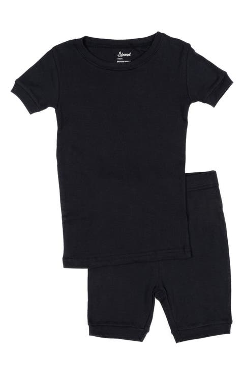Kids Short Sleeve Cotton Solid Matching Family Pajamas