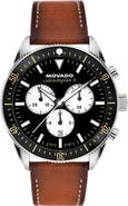 Movado Calendoplan S Chronograph Leather Strap Watch, 42mm