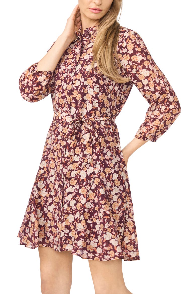 Button-Down Shirtdress, Alternate, color, WINTERBERRY