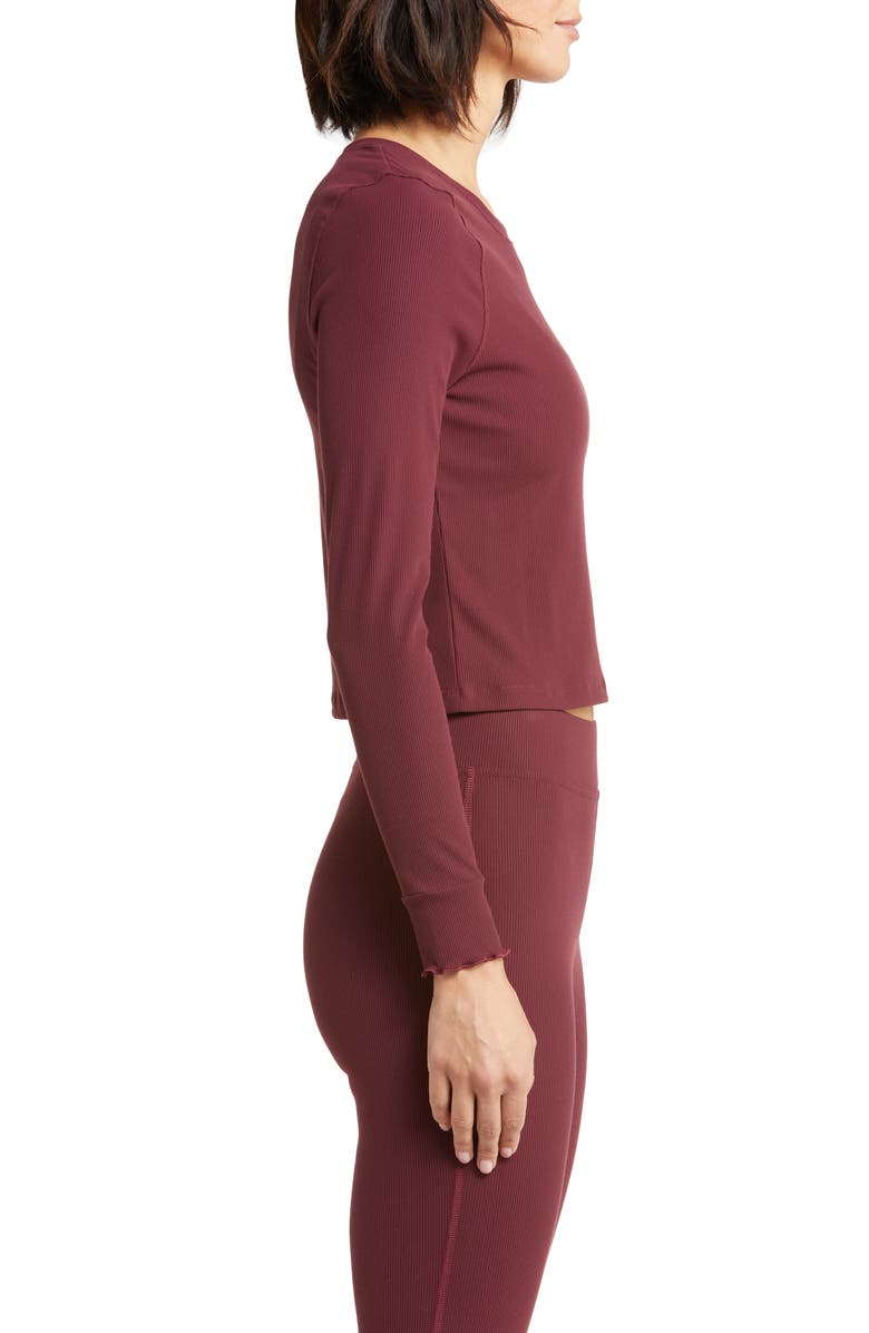 Outdoor Voices SuperForm<sup>™</sup> Rib Long Sleeve Crop Top, Alternate, color, 