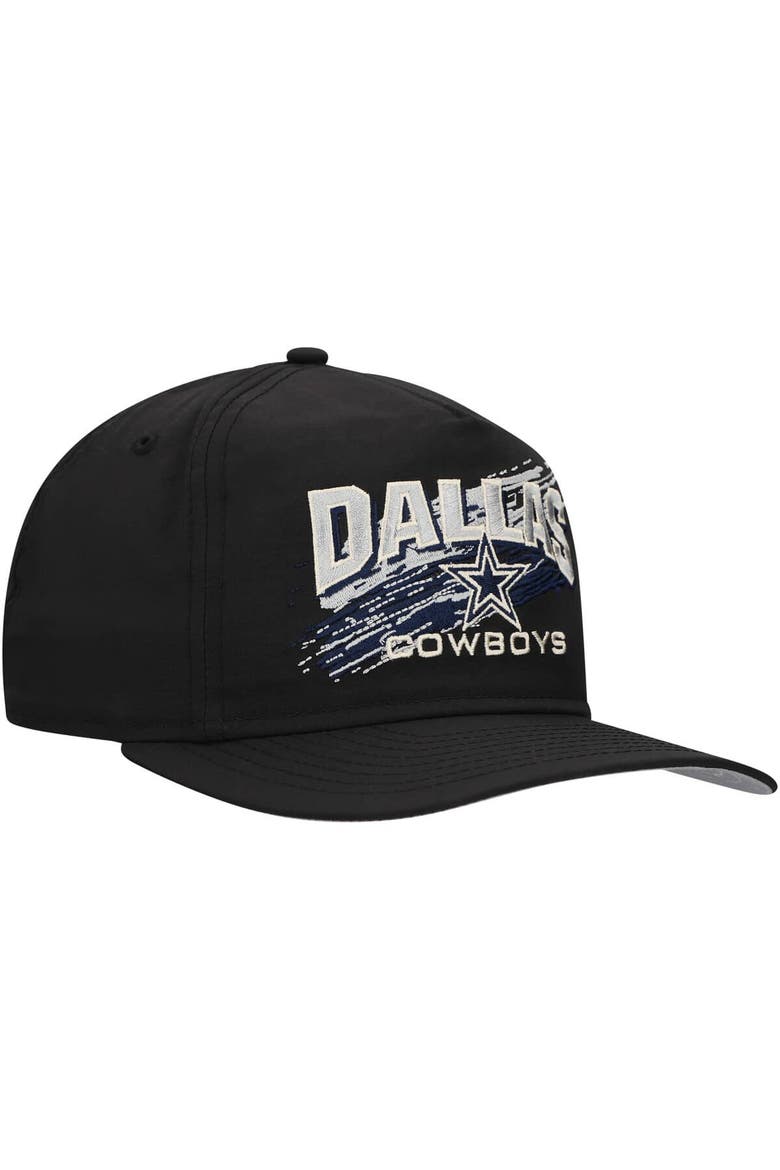 Men's New Era Black Dallas Cowboys Throwback Brush Golfer Snapback Hat, Alternate, color, Black