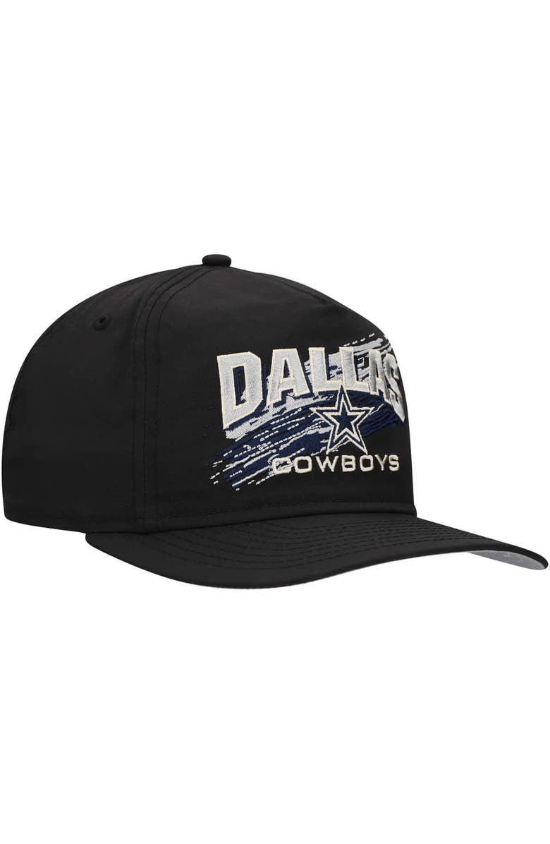 New Era Men's New Era Black Dallas Cowboys Throwback Brush Golfer Snapback Hat, Alternate, color, Black