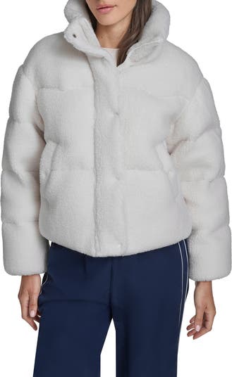 Western Faux Shearling Puffer Jacket