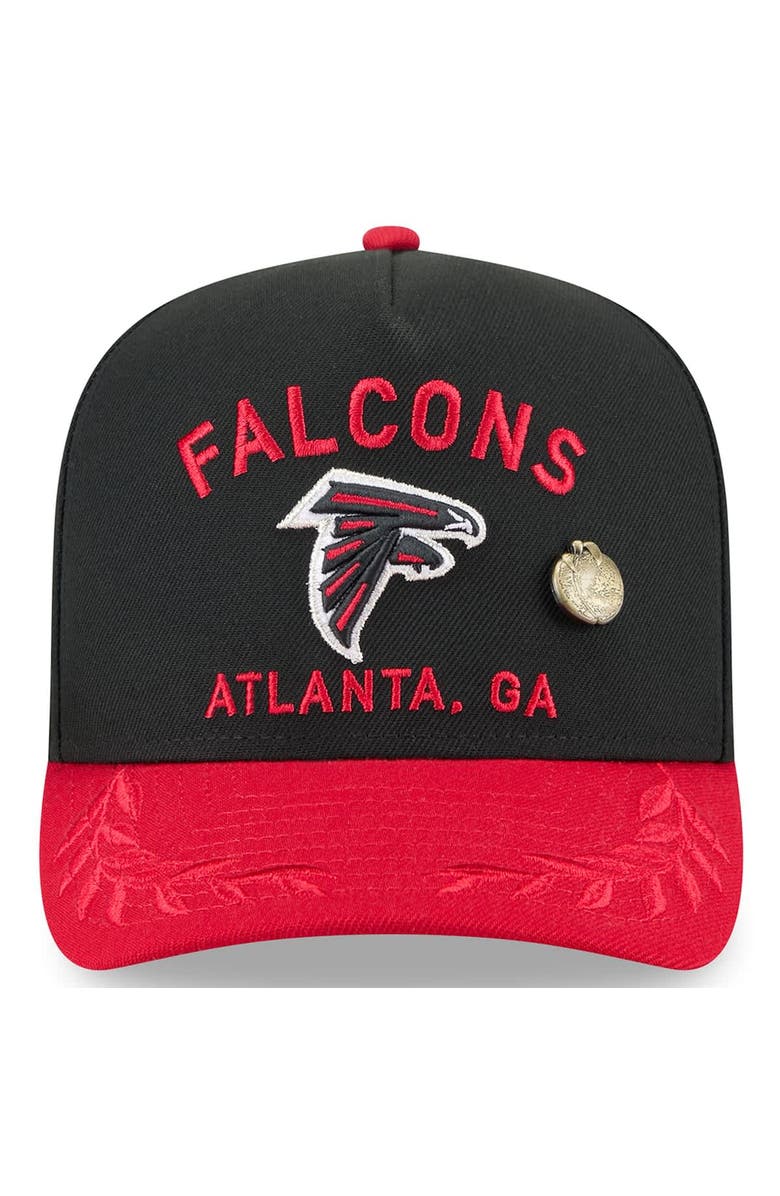 New Era Men's New Era Black/Red Atlanta Falcons 2025 NFL Draft On Stage A-Frame 59FIFTY Fitted Hat, Alternate, color, Black