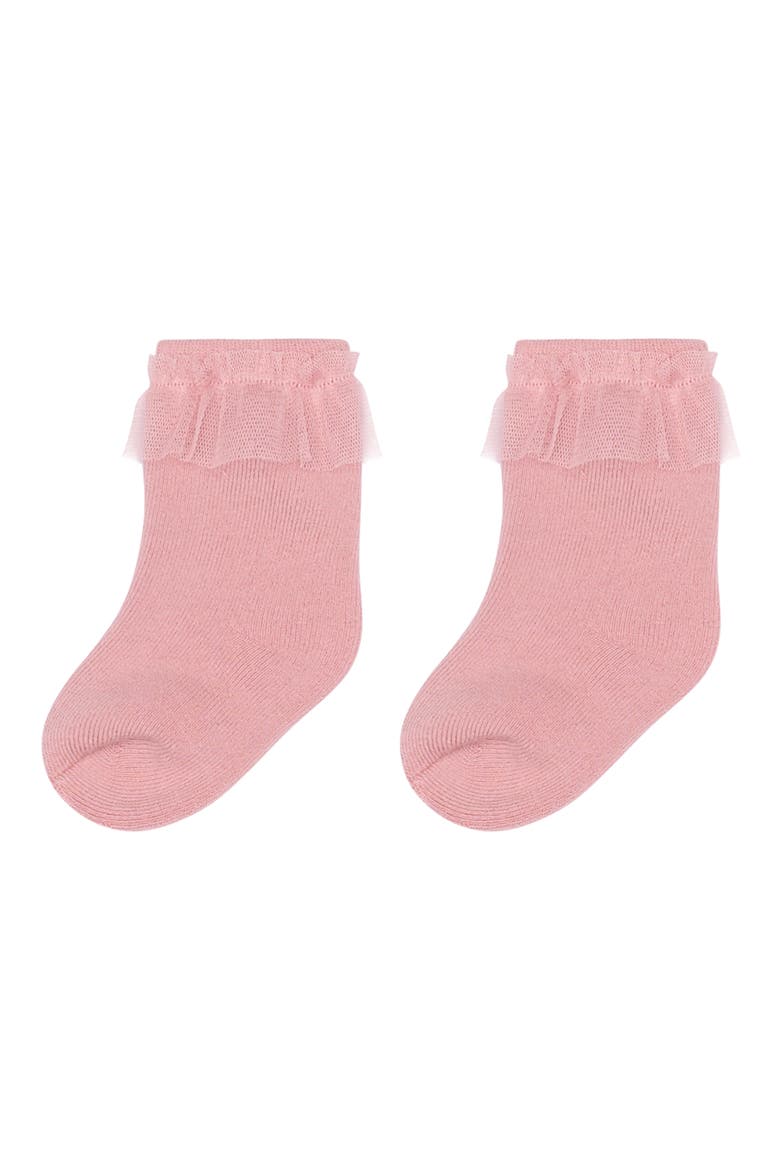 Ribbed Ruffle Bodysuit, Skirted Leggings, Headband & Socks Set, Alternate, color, BALLERINA