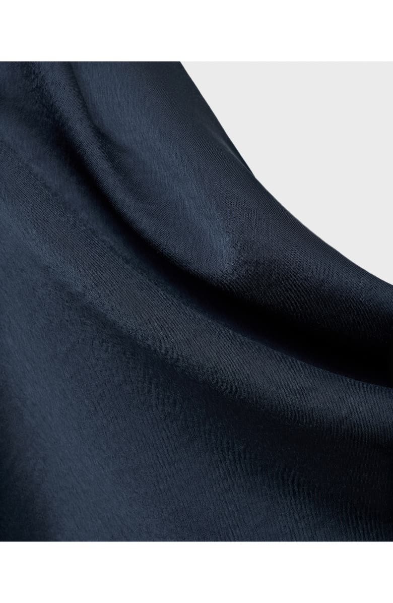 MANGO Asymmetric One-Shoulder Midi Dress, Alternate, color, Night Blue