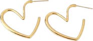 Erin McDermott Jewelry Heart Gold Hoops