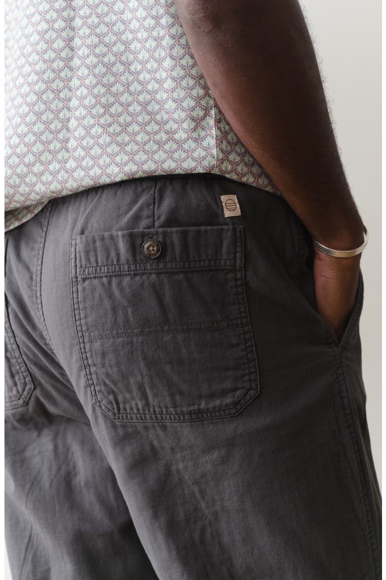 Saturday Stretch Cotton Drawstring Beach Pants, Alternate, color, FADED BLACK