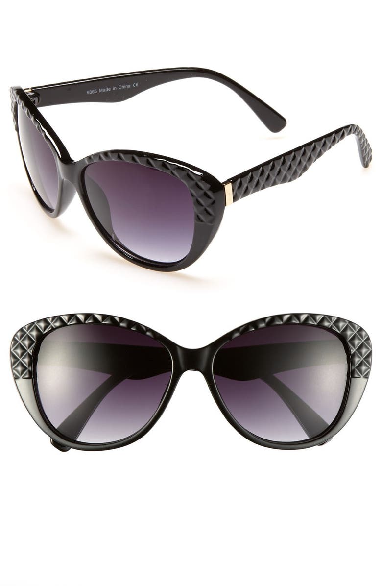 KW Quilted Sunglasses, Main, color, 