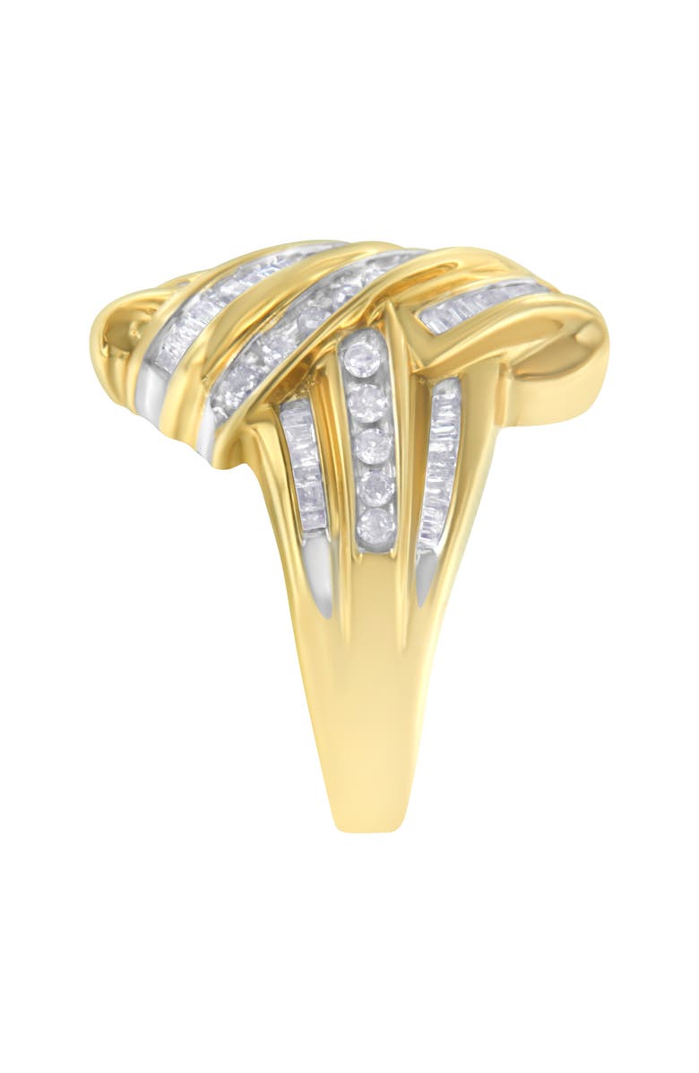 Haus of Brilliance 10K Yellow Gold 1.0 Cttw Diamond Bypass Ring, Alternate, color, Yellow