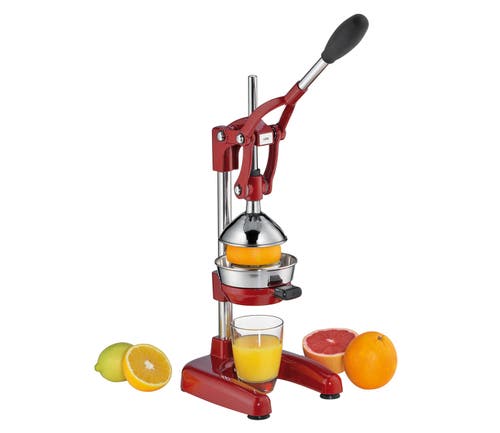Cilio Amalfi Commercial Grade Manual Citrus Juicer, Extractor, And Juice Press, Red In Red